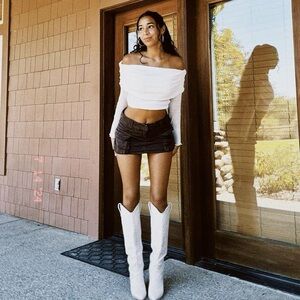 Garage Brown Cargo Skort